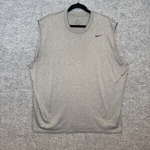 Nike Shirt Mens‎ XXL Gray Tank Top Crewneck Sleeveless Tshirt Gym Muscle Tee